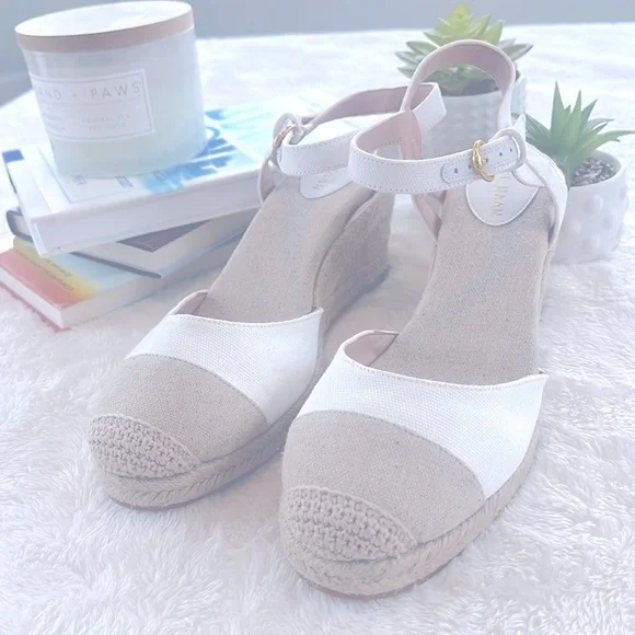 Cole Haan Cloudfeel Espadrille Wedge Sandal perfect neutral sandal spring NEW - Picture 4 of 12